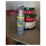 Contents of Pantry (Storage Containers, 2 Light Fixtures NIB, Swiffer, 2 TV Trays, and Cake pop Carrier) Bring your own boxes