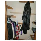 Contents of Coat Closet (Coats L-XL, Jackets, Shoes size 7, Umbrellas, and Flag)