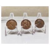 Lot of 3 1946 Wheat Pennies