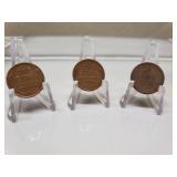 Lot of 3 1946 Wheat Pennies