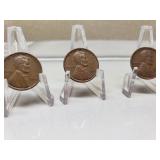 Lot of 3 1945 Wheat Pennies
