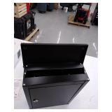 Architectural Mailboxes Chelsea Locking Wall Mount Mailbox, Black, Item: 2580B-10