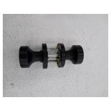 Kwikset Pismo Round Matte Black Exterior Entry Door Knob