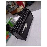 Gibraltar Mailboxes Franklin Medium, Steel, Post Mount Mailbox, Black, Model: FM110B00