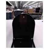 Gibraltar Mailboxes Franklin Medium, Steel, Post Mount Mailbox, Black, Model: FM110B00