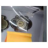 Kwikset Arlington Single Cylinder Handleset with Lido Lever in Antique Brass