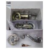 Kwikset Arlington Single Cylinder Handleset with Lido Lever in Antique Brass