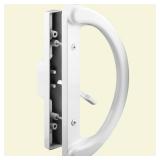 Sliding Patio Door Handle Set White Diecast, Mortise Style, Non-Keyed (Fits 3-15/16â Hole Spacing)