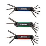 2 - Husky SAE/Metric Folding Hex Key Set With Bonus Torx Set (3-Piece) HFHK3PCSET