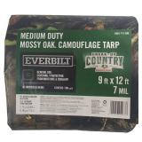 Everbilt 9 ft. x 12 ft. Mossy Oak Camouflage Tarp, Brown