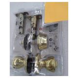 Kwikset 690 Tylo Keyed Entry Knob And Sgl Cyl Deadbolt Combo Pack In Polished Brass Model # 96900-253