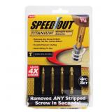 Ontel Speed Out Titanium Damaged Screw Bolt Extractor 4 piece Set w Storage Case