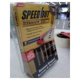 Ontel Speed Out Titanium Damaged Screw Bolt Extractor 4 piece Set w Storage Case