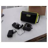 RYOBI ONE+ 18V Speaker with Bluetooth Wireless Technology with 2.0 Ah Battery and Charger