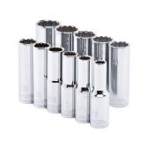 Husky 1/2 in. Drive Deep SAE Socket Set (11-Piece)