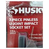 Husky 3/8 in. Drive Metric Pinless Universal Impact Socket Set (7-Piece)