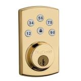 Kwikset 907 Powerbolt 2.0 Electronic Deadbolt Featuring SmartKey Securityâ¢ In Polished Brass Model # 99070-102
