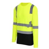 MAXIMUM SAFETY Unisex Large Hi-Vis Black Long-Sleeve Safety Shirt