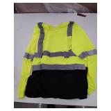 MAXIMUM SAFETY Unisex Large Hi-Vis Black Long-Sleeve Safety Shirt