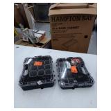 Husky 36-Compartment Interlocking Small Parts Organizer in Black (2-Pack) Model: THD2020-002