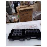 Husky 36-Compartment Interlocking Small Parts Organizer in Black (2-Pack) Model: THD2020-002