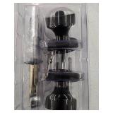 Kwikset Pismo Round Matte Black Exterior Entry Door Knob Featuring SmartKey Security with Microban Antimicrobial Technology