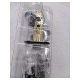 Kwikset Pismo Round Matte Black Exterior Entry Door Knob Featuring SmartKey Security with Microban Antimicrobial Technology