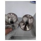 Defiant Castle Satin Nickel Electronic Touchpad Single Cylinder Deadbolt with Hartford Knob Combo Pack