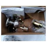 Defiant Castle Satin Nickel Electronic Touchpad Single Cylinder Deadbolt with Hartford Knob Combo Pack