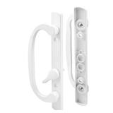 Prime-Line Diecast, White, Patio Door Handle, Offset Thumb Turn