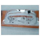 Prime-Line Diecast, White, Patio Door Handle, Offset Thumb Turn