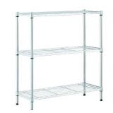 HDX Chrome 3-Tier Steel Wire Shelving Unit (23 in. W x 30 in. H x 13 in. D), Grey; MODEL: 525 430