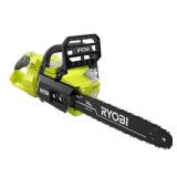 RYOBI 40V Brushless 14 in. Cordless Battery Chainsaw (Tool Only), MODEL: RY40503