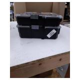 Husky 36-Compartment Interlocking Small Parts Organizer in Black (2-Pack)