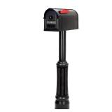 Postal Pro Madison Plastic Mailbox and Post Kit - Black