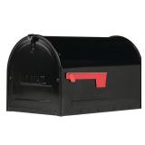 Gibraltar Mailboxes Marshall Large, Locking, Steel, Post-Mount Mailbox, Black, MLM16KB1