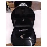 Gibraltar Mailboxes Marshall Large, Locking, Steel, Post-Mount Mailbox, Black, MLM16KB1