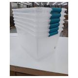 Sterilite 64 Qt. Latching Box White 6 Containers