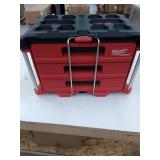Milwaukee PACKOUT 22 in. Modular 3-Drawer Tool Box with Metal Reinforced Corners, Red