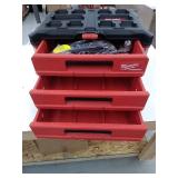 Milwaukee PACKOUT 22 in. Modular 3-Drawer Tool Box with Metal Reinforced Corners, Red