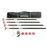 ZIPWALL ZP4 Barrier System,With 4 Steel 10 Ft Poles, Model: 182643