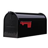 Gibraltar Mailboxe Elite Medium, Steel, Post Mount Mailbox, Black, Model: E1100B00