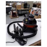 RIDGID 4 Gallon 5.0-Peak HP Portable Wet/Dry Shop Vacuum, Orange/ Peaches, Model: WD4070