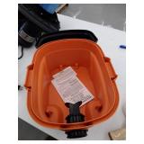 RIDGID 4 Gallon 5.0-Peak HP Portable Wet/Dry Shop Vacuum, Orange/ Peaches, Model: WD4070