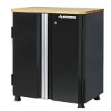 Husky Ready-to-Assemble 24-Gauge Steel 2-Door Garage Base Cabinet in Black (28 in. W x 32 in. H x 18 in. D), Model: G2801B-US