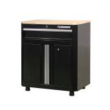 Husky Ready-to-Assemble 24-Gauge Steel 1-Drawer 2-Door Garage Base Cabinet, Model: G2801B-US