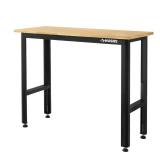 Husky 4 ft. Solid Wood Top Workbench in Black