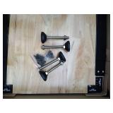 Husky 4 ft. Solid Wood Top Workbench in Black