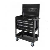 33 in. W 4-Drawer Mechanics Tool Utility Cart in Gloss Black