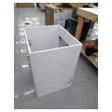 Glacier Bay All-in-One 24.125 in. x 21.375 in. x 35 in. Stainless Steel Laundry Sink with Faucet and White Storage Cabinet